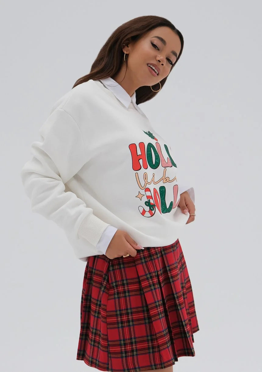 Jolly - Christmas creamy sweatshirt "Holly..."