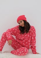 Snowee - Bluza swetrowa w zimowy wzór Czerwona