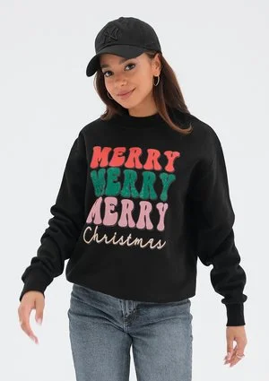 Jolly - Christmas black sweatshirt "Merry..."
