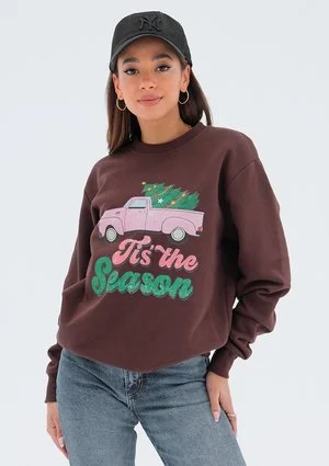 Jolly - Christmas dark brown sweatshirt "It's the..."