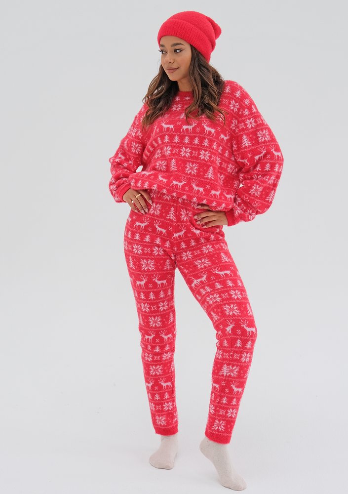 Snowee - Red knitted sweatshirt