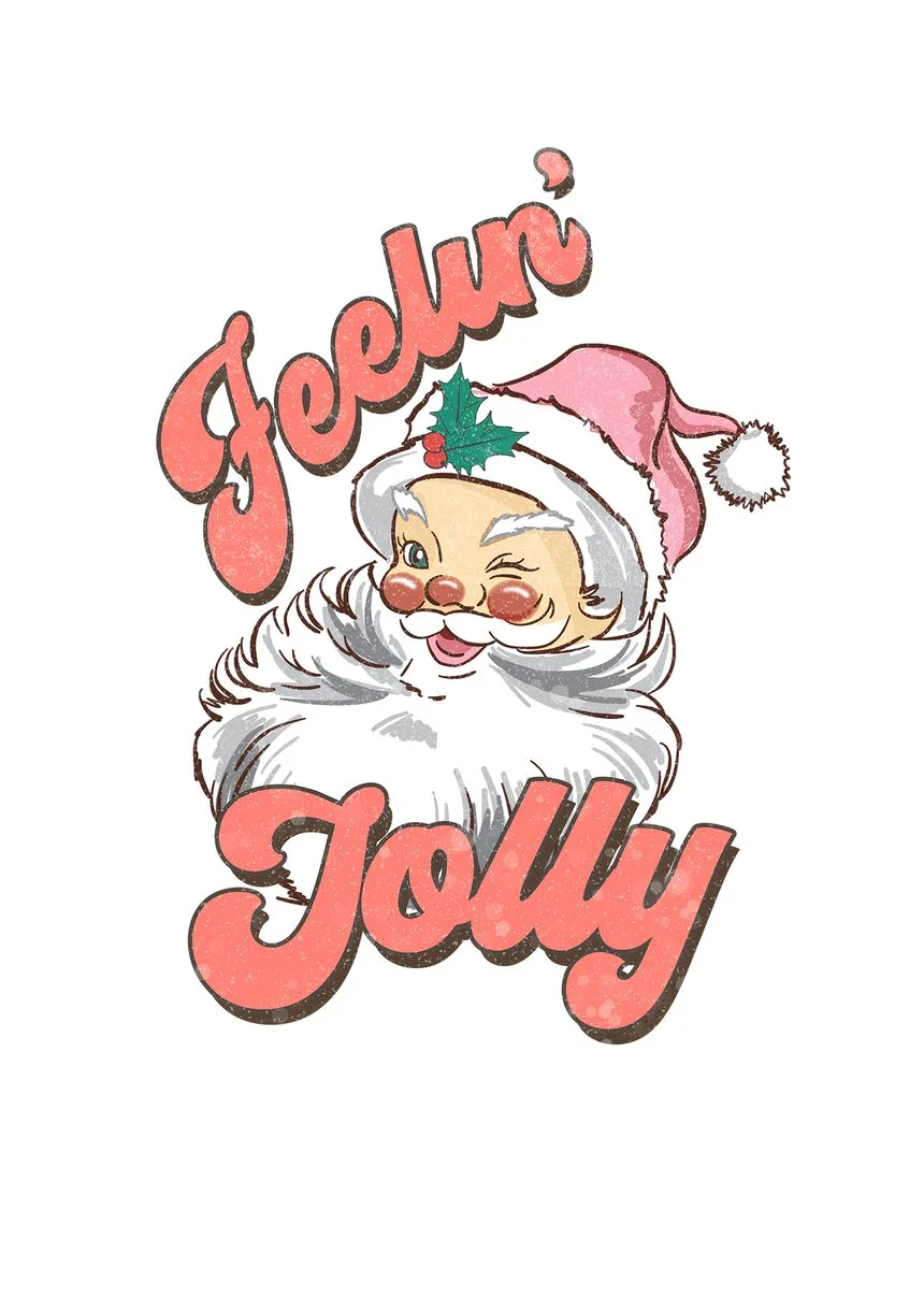 Jolly - Christmas dark stone grey sweatshirt "Feelin'..."