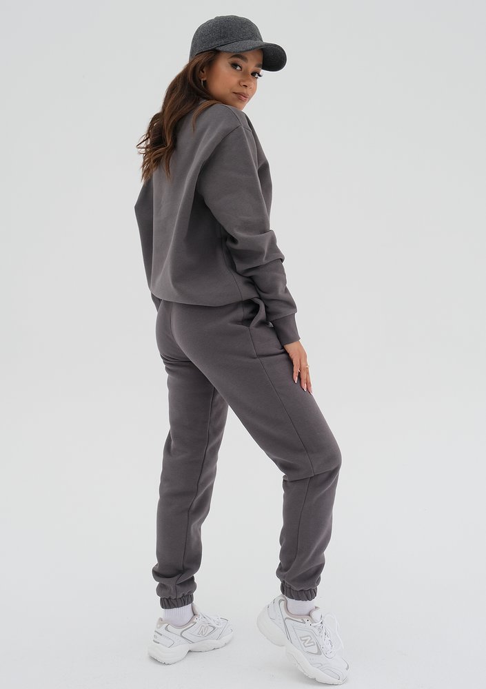 Jolly - Christmas dark stone grey sweatshirt "Jingle..."