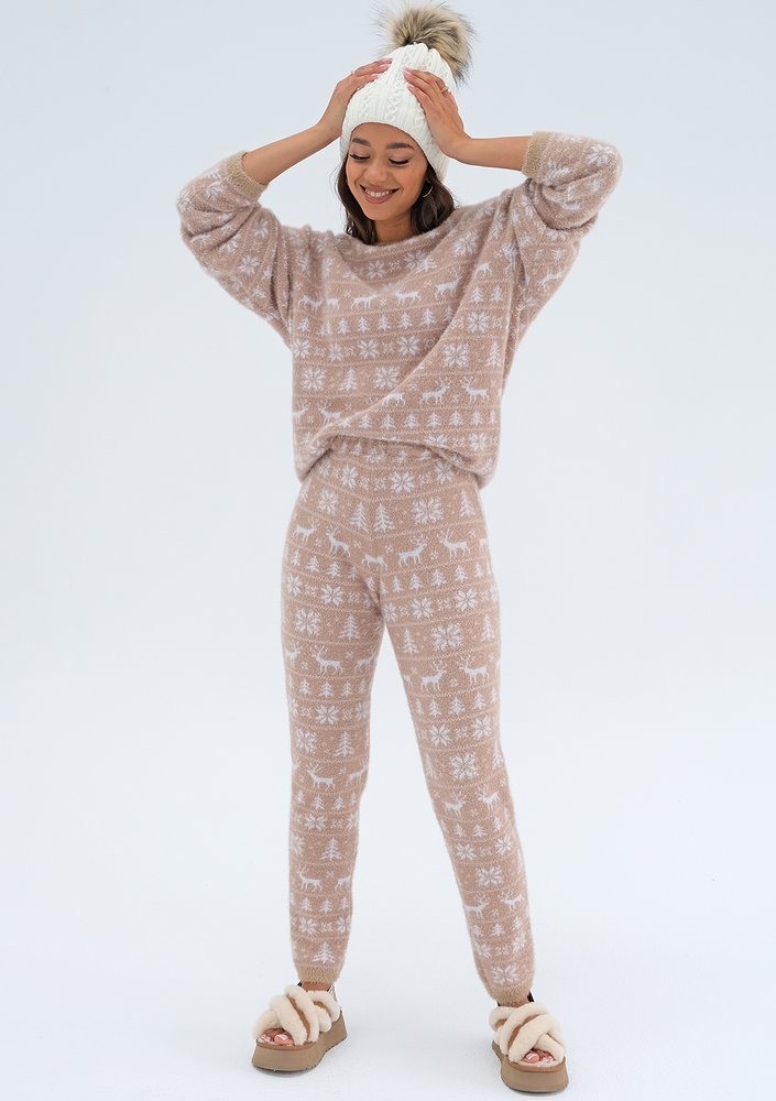 Snowee - Beige knitted sweatshirt