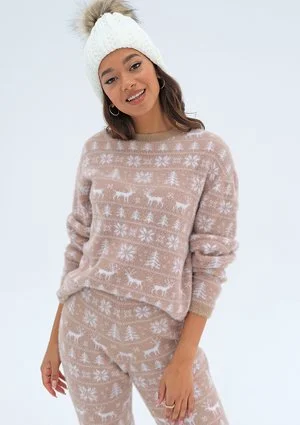 Snowee - Beige knitted sweatshirt