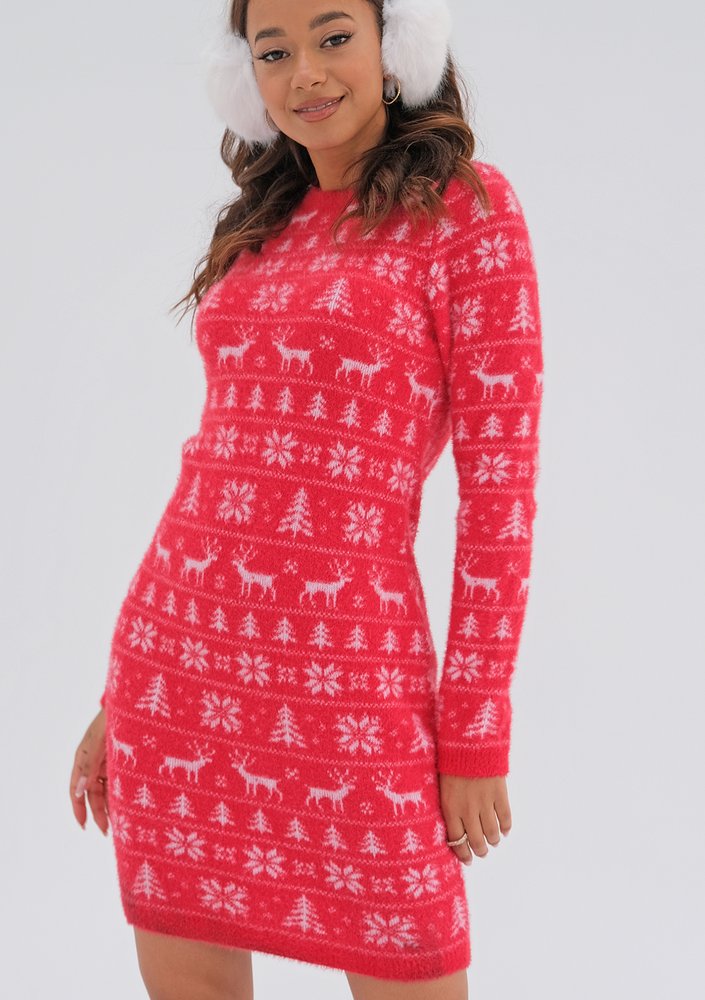 Elsa - Red knitted dress