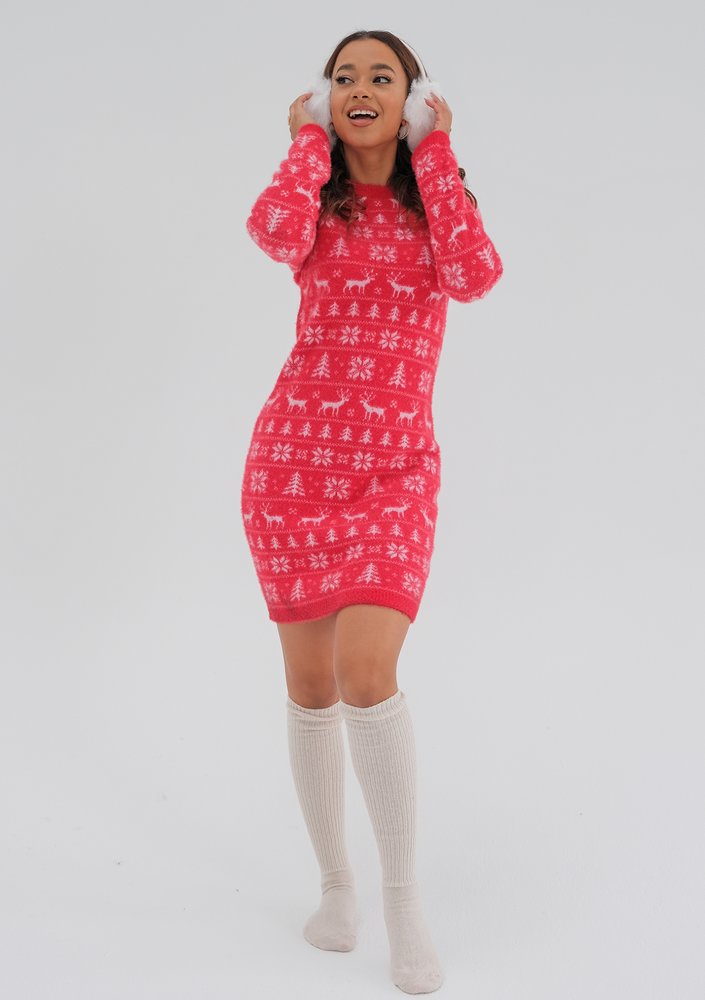 Elsa - Red knitted dress