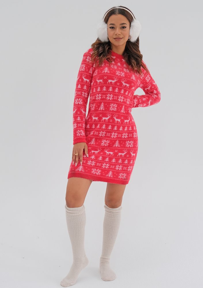 Elsa - Red knitted dress