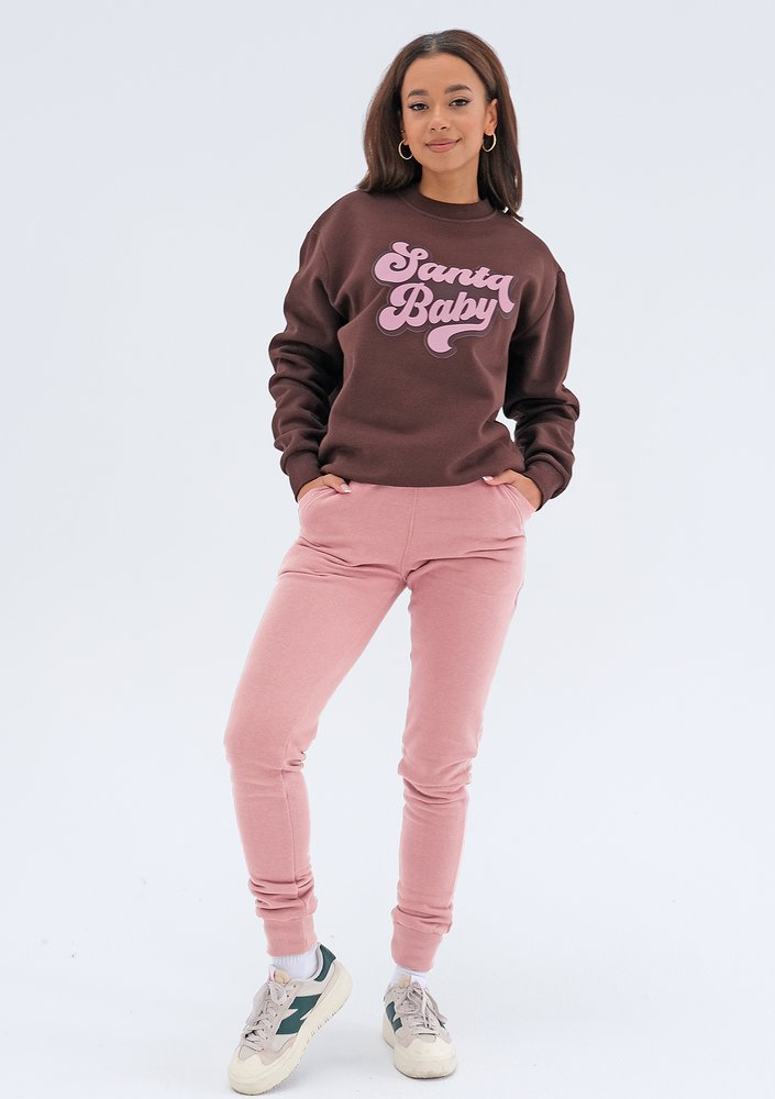 Jolly - Christmas dark brown sweatshirt "Santa..."