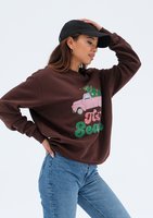 Jolly - Bluza świąteczna ,,It's the..." Dark Brown