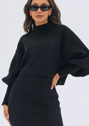 Lunna - Black sweater set
