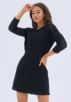 Dafne - Black knitted mini dress