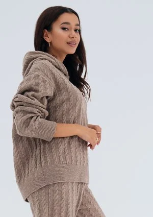 Espen - Bluza swetrowa z kapturem Latte