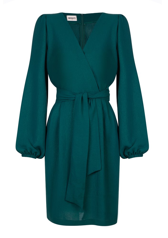 Noemi - Sukienka mini z połyskiem Zielona