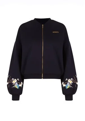 Kindy - Bluza z ozdobnym haftem Czarna