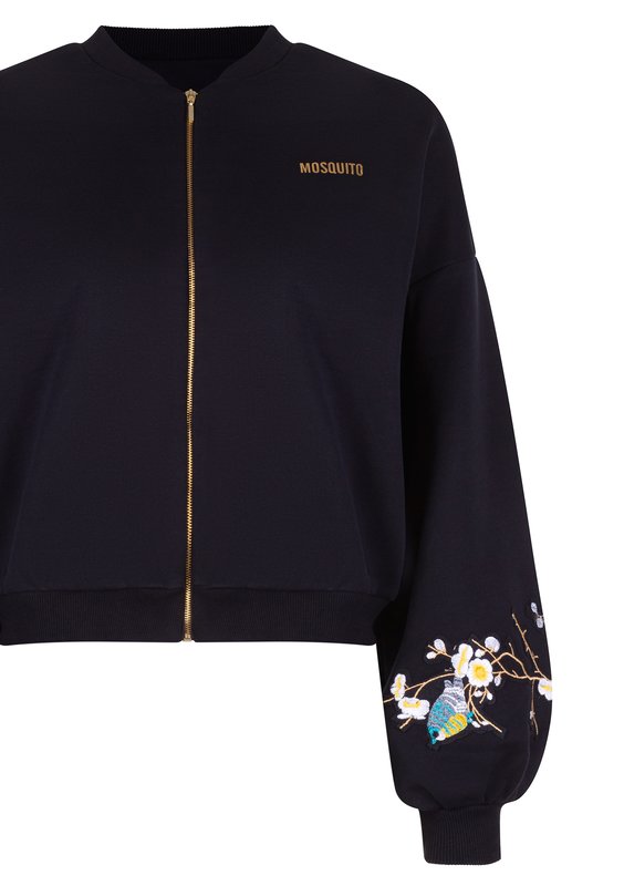 Kindy - Bluza z ozdobnym haftem Czarna