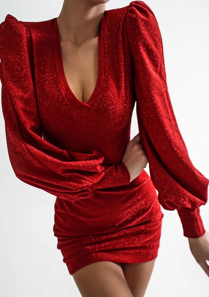 Esme - Shiny red mini dress