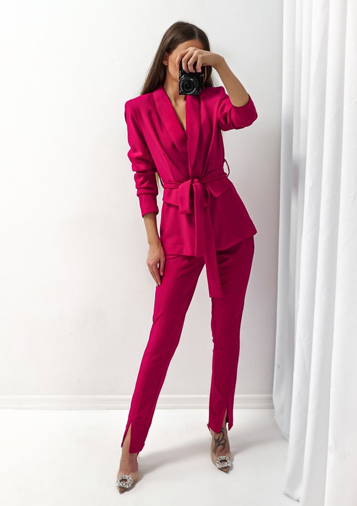 Goma - Amaranthine tied blazer