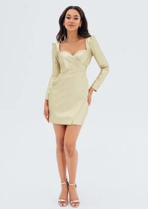 Kleo - Shiny golden mini dress