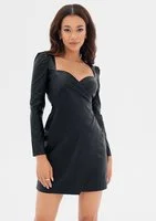 Kleo - Shiny black mini dress