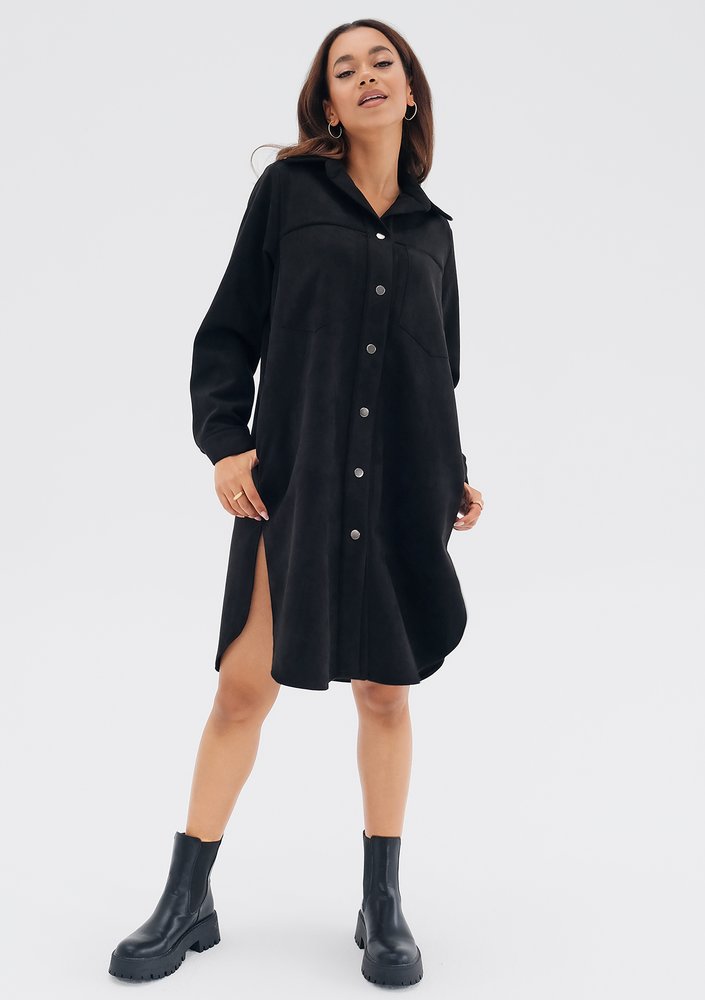 Ozana - Black shirt dress