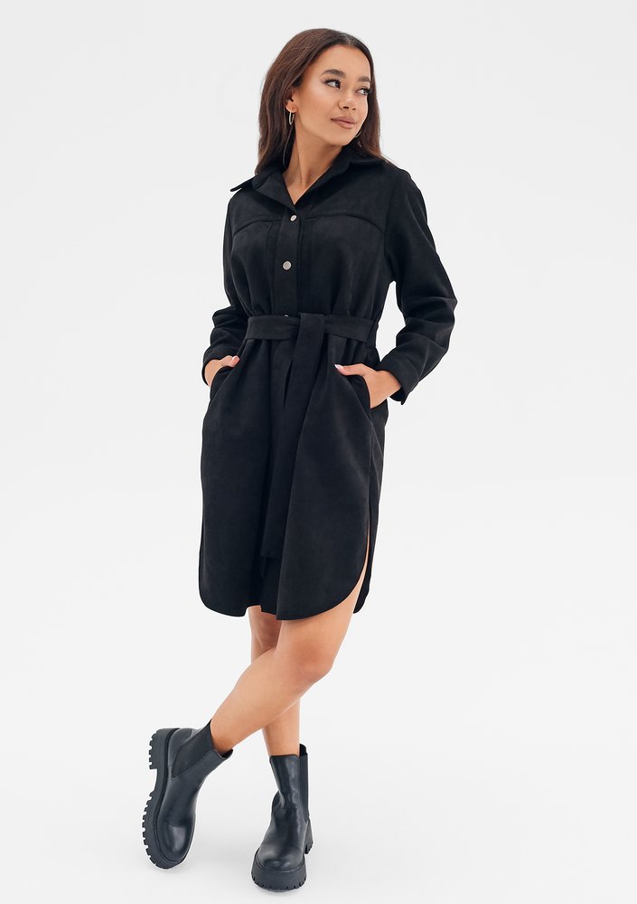 Ozana - Black shirt dress