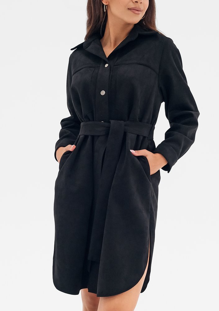 Ozana - Black shirt dress