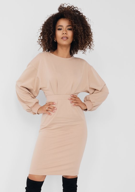 Malva - Beige midi dress