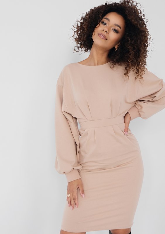Malva - Beige midi dress
