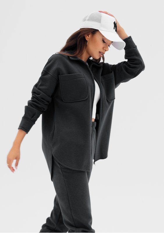 Uniqo - Koszulowa bluza Black