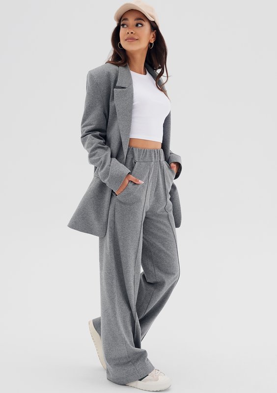 Ellis - Loose grey cotton pants