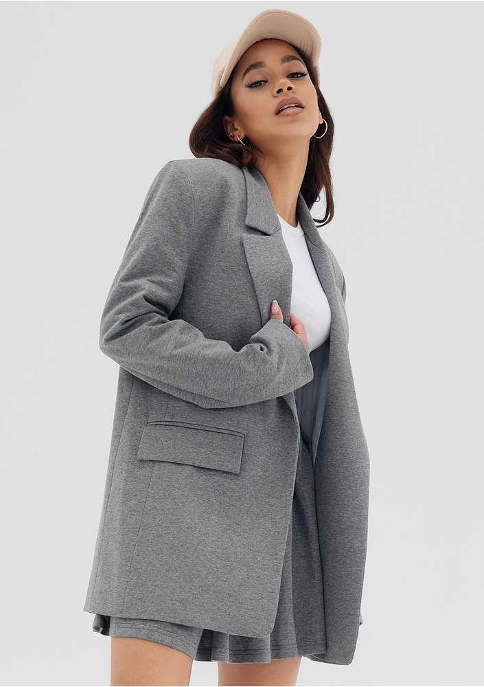 Zura - Marynarka damska oversize Szara