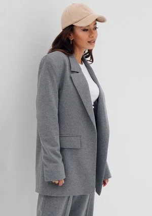Zura - Marynarka damska oversize Szara