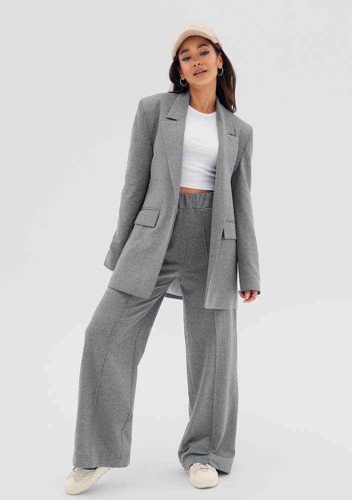 Zura - Marynarka damska oversize Szara