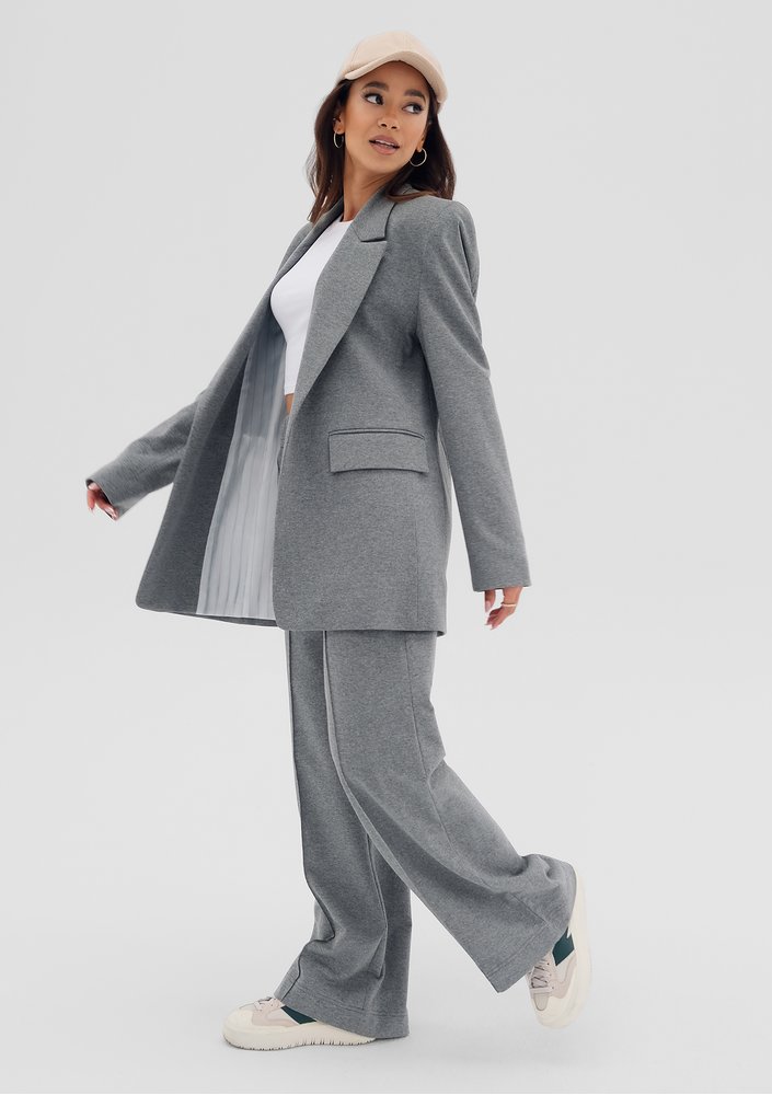 Zura - Marynarka damska oversize Szara