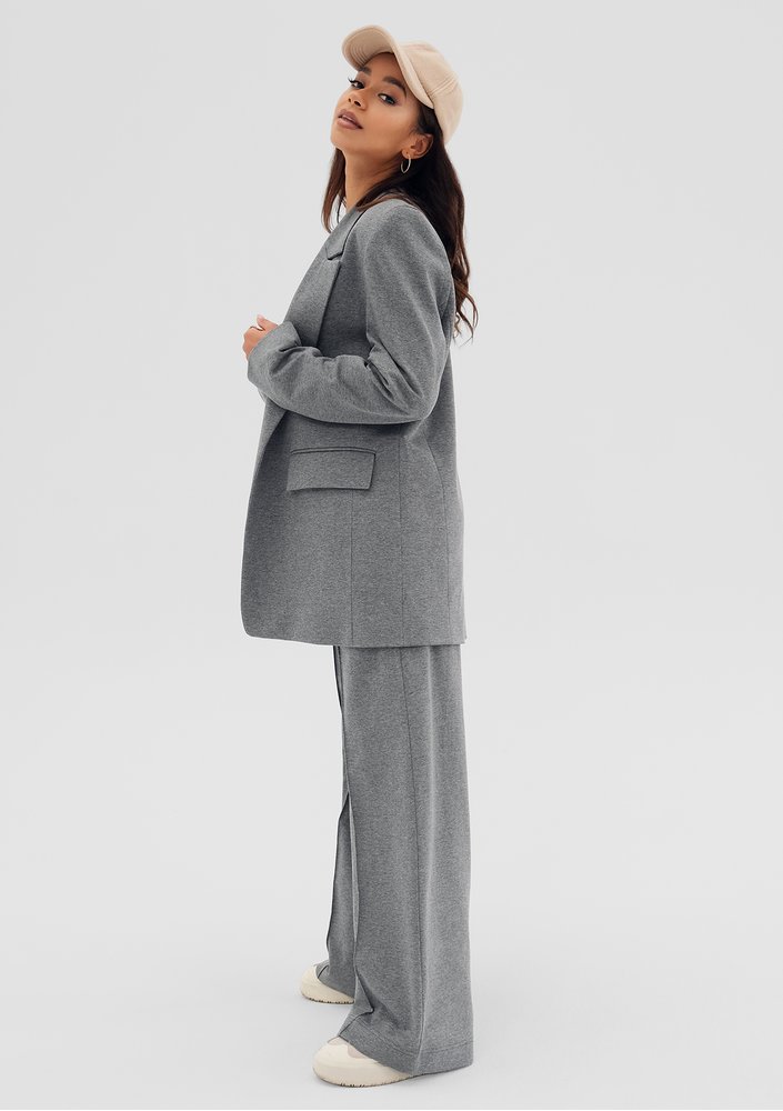 Zura - Marynarka damska oversize Szara