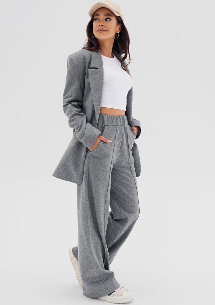 Zura - Marynarka damska oversize Szara