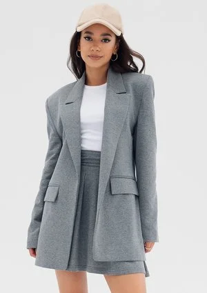 Zura - Marynarka damska oversize Szara