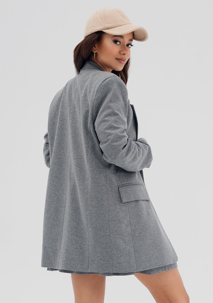 Zura - Marynarka damska oversize Szara