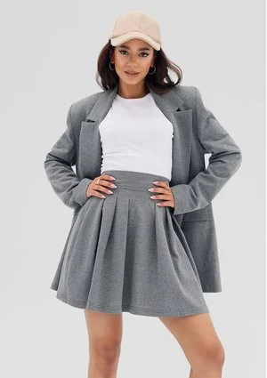 Blowe - Grey flared cotton mini skirt