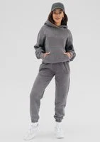 Sabo - Spodnie z efektem sprania Szare