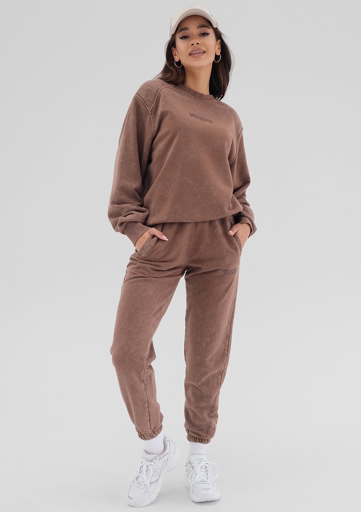 Tiffi - Brown vintage wash sweatpants