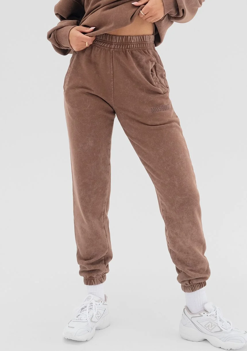 Tiffi - Brown vintage wash sweatpants