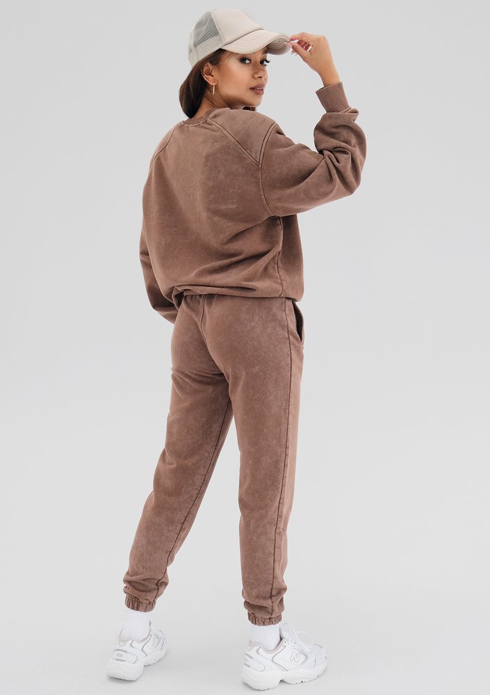 Tiffi - Brown vintage wash sweatpants
