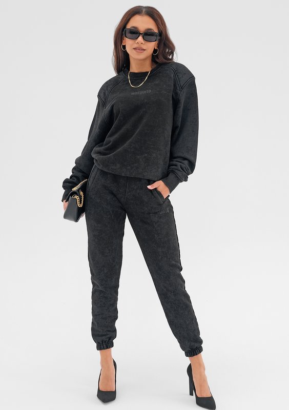 Tiffi - Black vintage wash sweatshirt