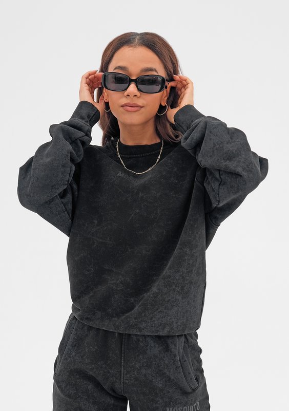 Tiffi - Black vintage wash sweatshirt
