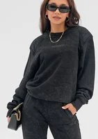Tiffi - Black vintage wash sweatshirt
