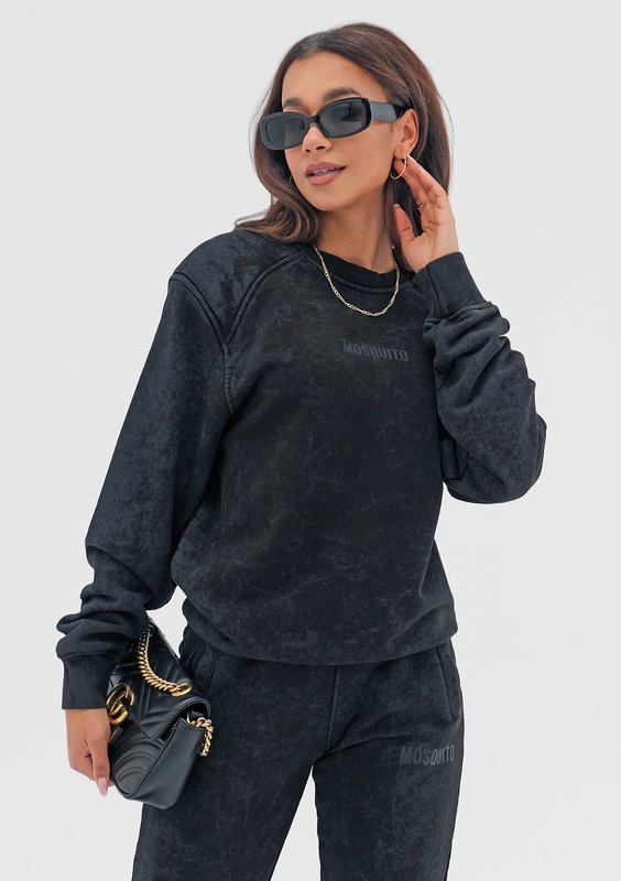 Tiffi - Black vintage wash sweatshirt