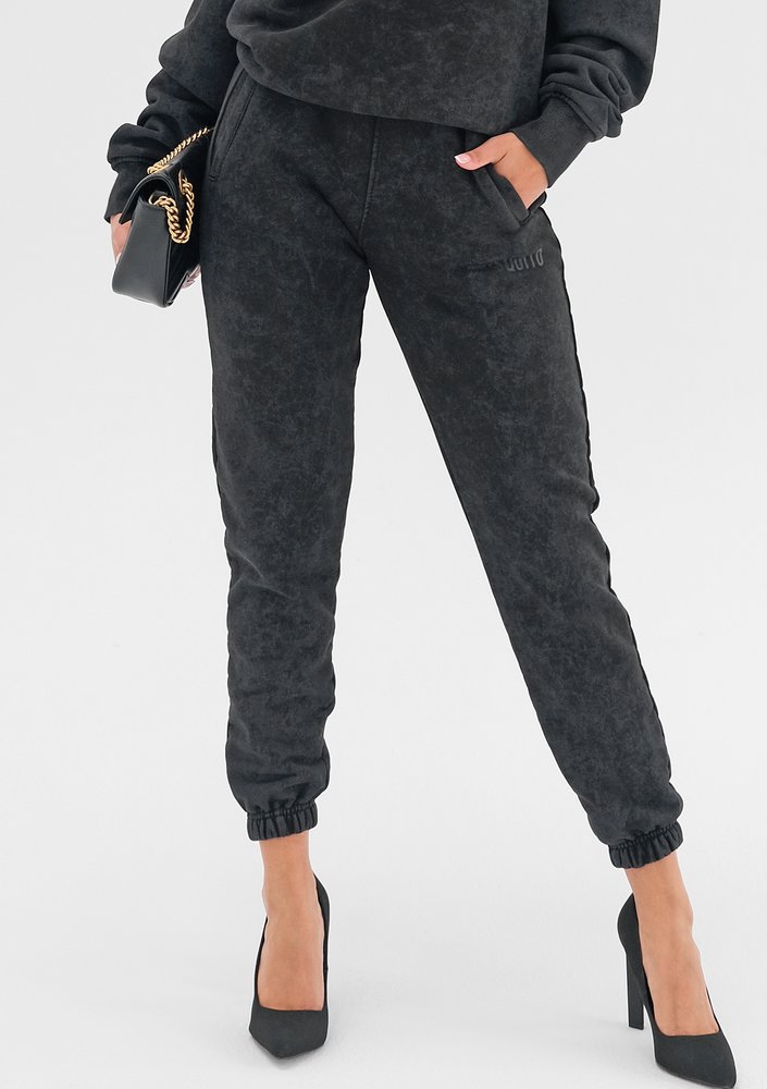 Tiffi - Black vintage wash sweatpants
