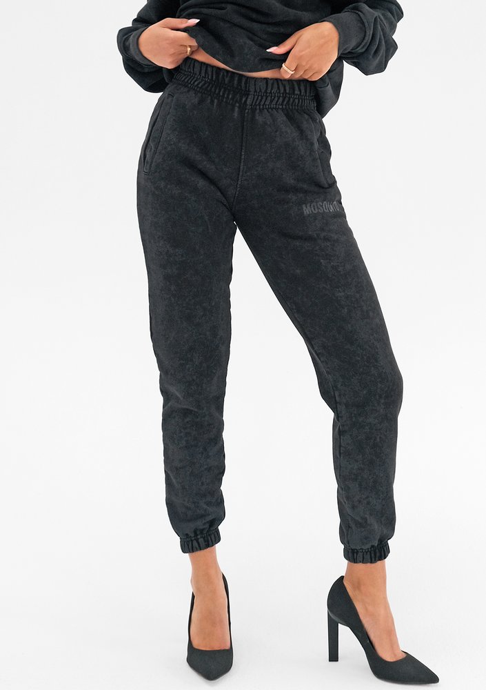 Tiffi - Black vintage wash sweatpants